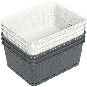Tstorage Plastic Storage Baskets for Kitchen, 6 Packs in Kuwait
