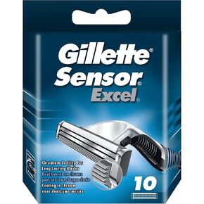 Gillette Sensor Excel Shaving Cartridges for Men Quantity: 10 (Packaging May Vary) in Saudi Arabia