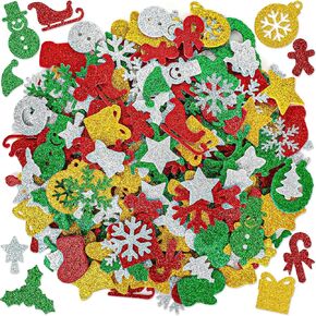 300 Pcs Fall Foam Stickers, Glitter Maple Leaf Crafts Stickers, Fall Decor in Saudi Arabia