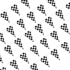 Piokio 100ft Black and White Checkered Flag Banner in Saudi Arabia