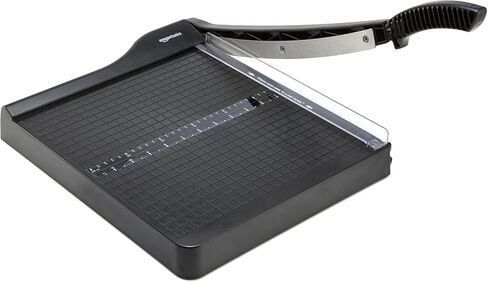 Amazon Basics Paper Trimmer Cutter for Office and Crafts, Heavy-Duty, Portable Guillotine Paper Cutter with Blade Lock, 12-Inch, 10-Sheet Cardstock, Photos in Kuwait