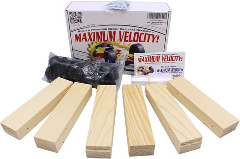 Maximum Velocity! Wedge Derby Car Kits | Bulk 12-Pack Pinewood Car Kits in Kuwait