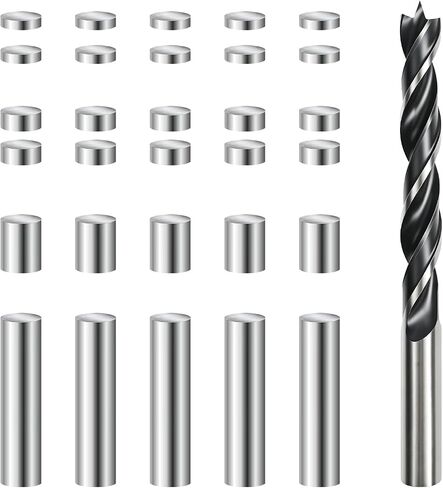 30 PCS Pinewood Stainless Steel Weights, 8.1 OZ Cylindrical Stainless Steel Weights for Derby Car, 4 Different Sizes to Racing Car Balance in Kuwait