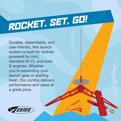 Estes - 2222 Launch Pad وPorta-Pad Controller II، أحمر و2274 Recovery Wadding in Kuwait