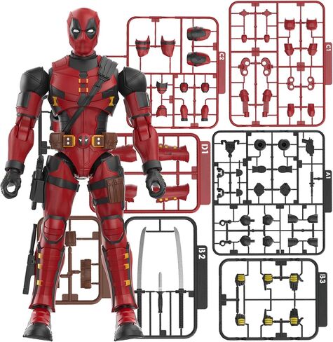 BLOKEES Marvel Deadpool & Wolverine Champion Class 04 Deadpool Model Kit - Assembly Required - No Tools - No Cutting - No Glue - No Paint - Age 14+ in Kuwait