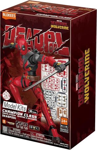BLOKEES Marvel Deadpool & Wolverine Champion Class 04 Deadpool Model Kit - Assembly Required - No Tools - No Cutting - No Glue - No Paint - Age 14+ in Kuwait