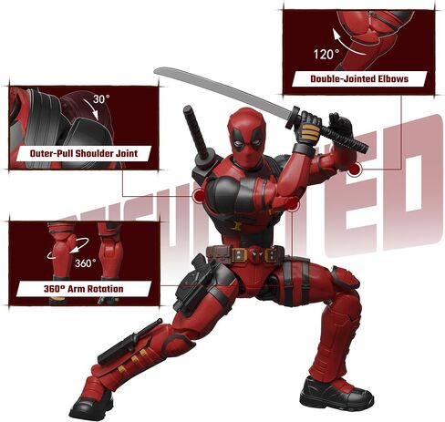 BLOKEES Marvel Deadpool & Wolverine Champion Class 04 Deadpool Model Kit - Assembly Required - No Tools - No Cutting - No Glue - No Paint - Age 14+ in Kuwait