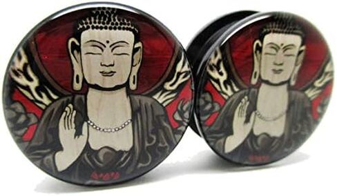 Buddha Ear Plugs - Acrylic - Screw On - New Pair - 12 Sizes in Saudi Arabia