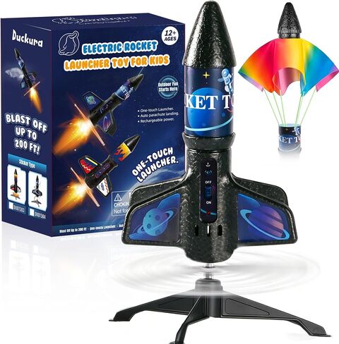 Rocket Launcher for Kids, Auto Electric Launch up to 200 FT, Ages 5-13 in Kuwait