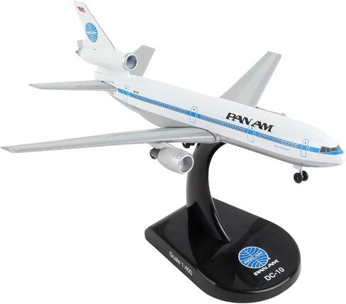 Pan Am DC-10 Model Airplane – 1:400 Scale Die-Cast Metal Collectible with Display Stand – Pan American World Airways Classic Livery – Detailed Desktop Aircraft Model Ages 14+ in Saudi Arabia