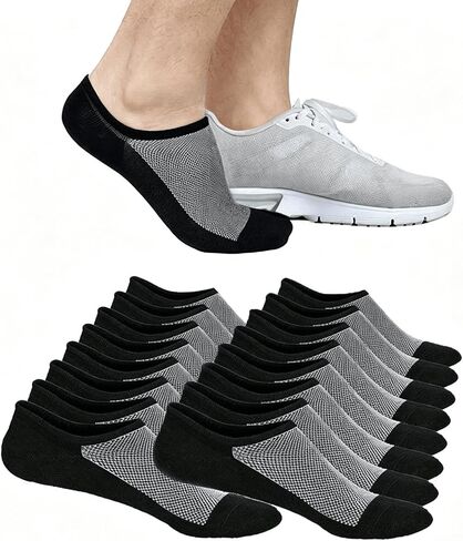 No Show Socks Ankle Low Cut Socks for Mens, Non Slip, 8 Pairs 16 Pairs in Kuwait