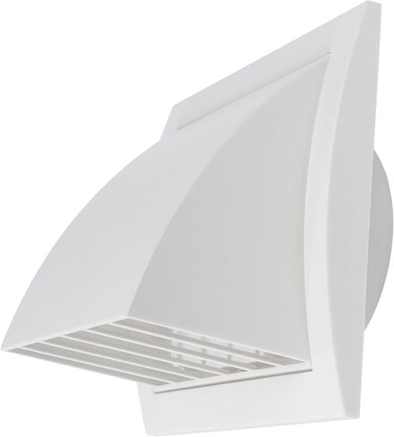 Vent Systems Brown 4" inch Exhaust Vent Cover - Dryer Vent Hood - Louvered Dryer Cover - Vent Hood Cap - One-Directional Plastic Air Supply Grille - Non Return Valve - Outlet Cowl Air Vent Grille in Kuwait