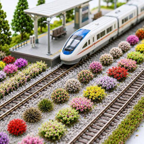182 Pcs Diorama Grass Colorful Miniature Flowers Cluste Kit in Saudi Arabia