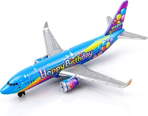 Airplane Model, Aircraft Model Plane, Pink Birthday Theme Passenger Jet with Balloon Graphics, Metal Airplane Collectible, Miniature Aviation Model for Desk Display and Aircraft Collection in Kuwait