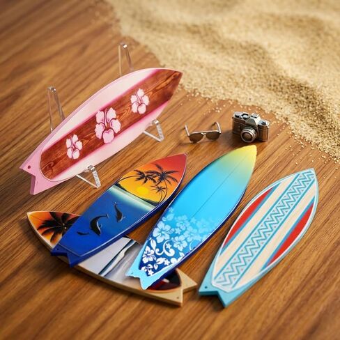 1:12 Scale Miniature Surfboard for Collectible Displays, 6PCS Summer Beach Scene Prop, Surfboard Decorative Accents Diorama Supplies, Mini Surfboard for Crafts and Desktop Decor in Saudi Arabia