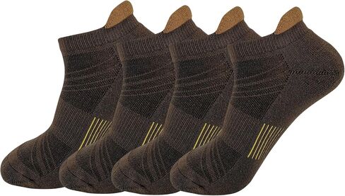 HaloYIYI Mens Ankle Athletic Moisture Wicking Cushion Low Cut Tab Socks,4 Pairs in Kuwait