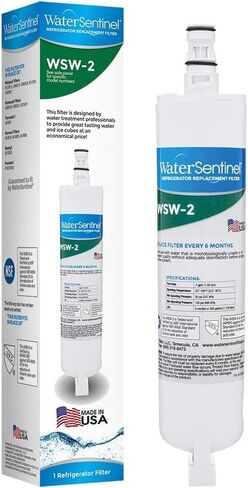 فلتر بديل للثلاجة WaterSentinel WSW-2 يناسب: مرشح Whirlpool 5، EDR5RXD1، 43965081، Kitchenaid، Thermador، Kenmore، Maytag، Puriclean in Kuwait