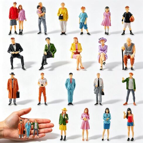Mini People Figurines,1:30 Scale 20 Pcs Miniature Figures for Layouts in Saudi Arabia