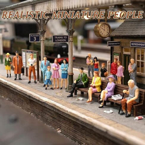 Mini People Figurines,1:30 Scale 20 Pcs Miniature Figures for Layouts in Saudi Arabia