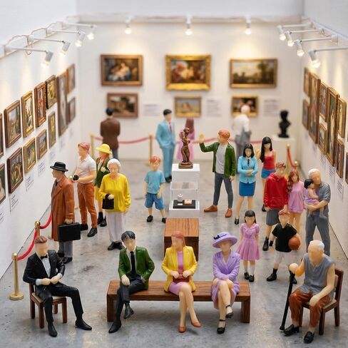 Mini People Figurines,1:30 Scale 20 Pcs Miniature Figures for Layouts in Saudi Arabia