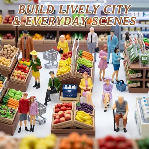 Mini People Figurines,1:30 Scale 20 Pcs Miniature Figures for Layouts in Saudi Arabia