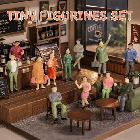 Hiawbon 1:87 HO 50 Pcs Mini People Figurines Miniature People Figurines in Kuwait