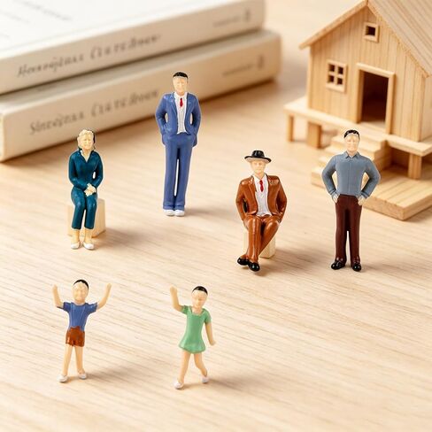 1:25 Scale Mini People Figurines Tiny Painted Model, Pack of 14 in Saudi Arabia