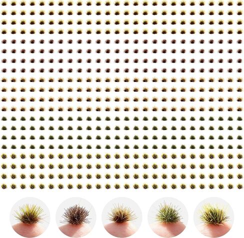 332 Pcs 5mm Miniature Grass Tufts Set - Nylon Static Grass for Dioramas, Model Trains, Wargaming Terrain & Tabletop Scenery (HO, OO, N, Z Scale Compatible, 5 Colors) in Saudi Arabia