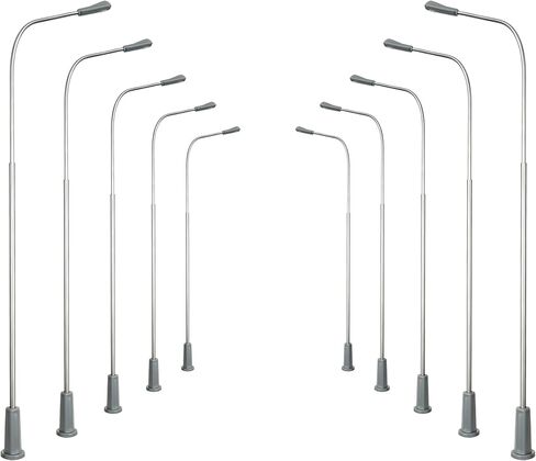 10pcs ZZZ SAN ZHI Miniature Stainless Steel Street Lamp Post Model Train Diorama Scenery Accessory Ages 14+ (1:160 Warm Light) in Saudi Arabia