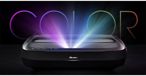 Hisense 100L5G-DLT100B 4K UHD تلفزيون ليزر قصير للغاية 100 بوصة شاشة ALR عالية الكسب، 2700 لومن، متوافق مع Dolby Atmos، Google Assistant وChromecast المدمج، متوافق مع Alexa in Kuwait