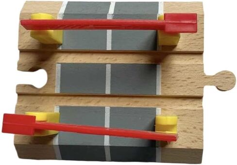Amagogo Level Crossing Wooden Train Accessory Wooden Train Track Bridge Rail Car Building Toys Road and Railway Accessory Beech Wood Construction Suit, Level Crossing in Saudi Arabia