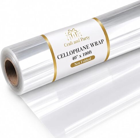 Craft and Party Super Clear Cellophane Wrap Roll (40" X 100ft) in Saudi Arabia