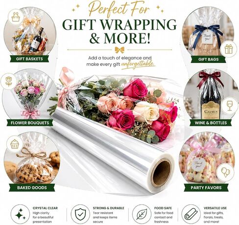 Craft and Party Super Clear Cellophane Wrap Roll (40" X 100ft) in Saudi Arabia
