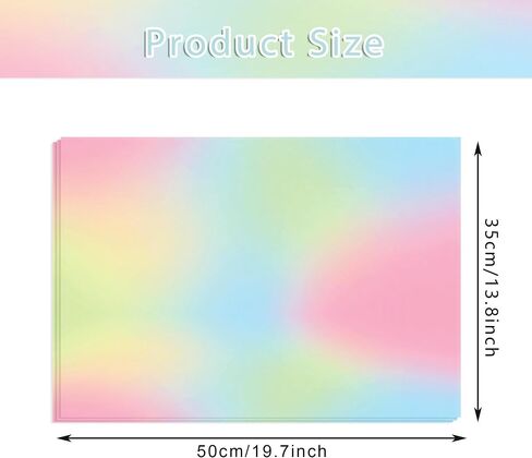 100 Sheets Pink-Blue Gradient Tissue Paper Bulk - 14x20 Inches Pastel Turquoise Starry Sky Galaxy Gift Wrapping Tissue for Baby Shower, Birthday Party, Wedding Decor, Gift Packaging, DIY Crafts & Arts in Saudi Arabia