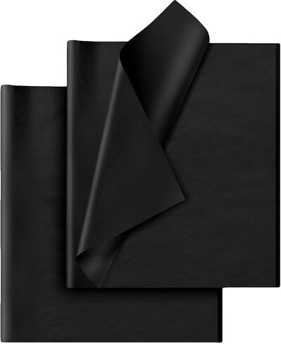 Hlonon Black Tissue Paper - 30 Sheets, 14 x 20 Inch, Gift Wrapping, DIY Crafts, Wedding, Birthday, Christmas in Saudi Arabia