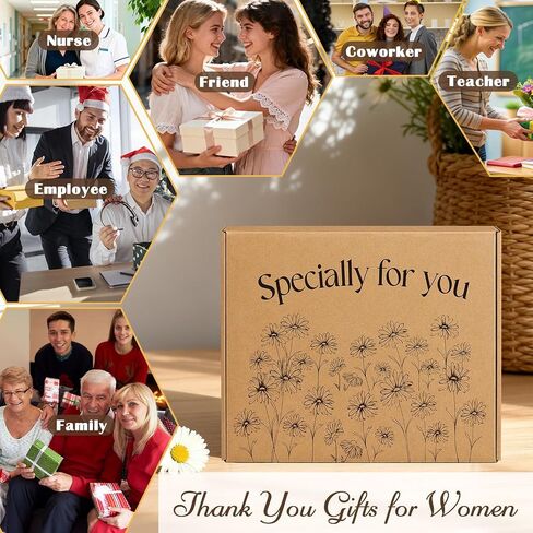 Giftota Daisy Thank You Gifts for Women, Appreciation Care Package Gift Set, Inspirational Thinking of You Self Care Birthday Holiday Gift Basket for Friend Teacher Coworker Nurse Employee Mom Sister in Saudi Arabia