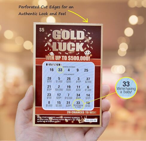 WINGKIND 6 Pregnancy Announcement Scratch Off Cards - Pregnancy Reveal Fake Lottery Tickets - Announcement Ideas - Creative Way to Announce Your Pregnancy in Saudi Arabia