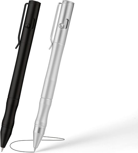 Origin-Joy Brass Bolt Action Pen Set, Heavy Duty EDC Copper Metal Tactile Turn Pen With Gel Ink Refills (Gunmetal Gray) in Saudi Arabia