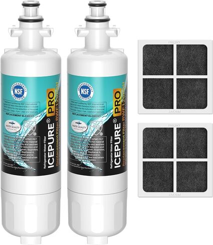 ICEPURE PRO 9690 NSF401&473&53&42 Certified Replacement for LG LT700P ADQ36006101, Kenmore Elite 46-9690 ADQ36006102 HDX FML-3 LT700PC LFX28968ST Refrigerator Water Filter and LT120F Air Filter 2Combo in Kuwait