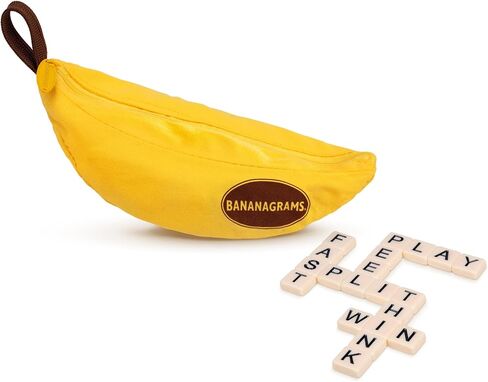 Bananagrams Classic Word Game, 144 Tiles in Banana Pouch, Travel Game in Kuwait
