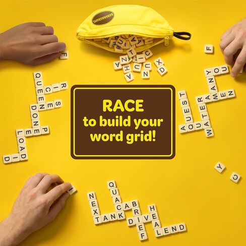 Bananagrams Classic Word Game, 144 Tiles in Banana Pouch, Travel Game in Kuwait