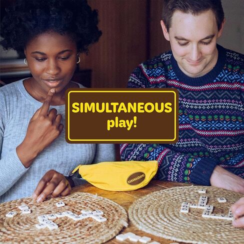 Bananagrams Classic Word Game, 144 Tiles in Banana Pouch, Travel Game in Kuwait