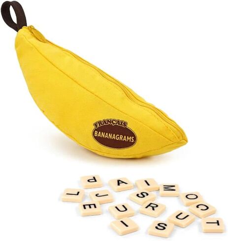 Bananagrams Classic Word Game, 144 Tiles in Banana Pouch, Travel Game in Kuwait