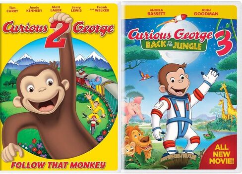 Curious George 2: Follow That Monkey / Curious George 3: Back To the Jungle (2 Disc DVD Set) Starring: Tim Curry, Jamie Kennedy, Matt Lauer, Angela Bassett, John Goodman (Director: Norton Virgien) in Kuwait