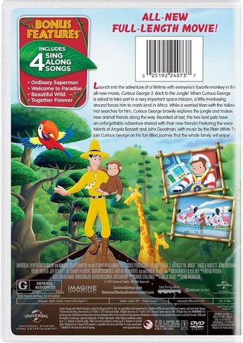 Curious George 2: Follow That Monkey / Curious George 3: Back To the Jungle (2 Disc DVD Set) Starring: Tim Curry, Jamie Kennedy, Matt Lauer, Angela Bassett, John Goodman (Director: Norton Virgien) in Kuwait