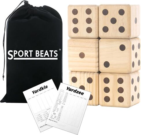 Giant Wooden Yard Dice Set Outdoor Lawn Games for Adults and Family in Saudi Arabia
