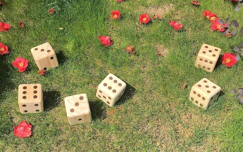 Giant Wooden Yard Dice Set Outdoor Lawn Games for Adults and Family in Saudi Arabia