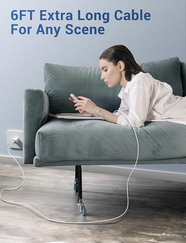 شاحن iPad سريع الشحن [معتمد من MFi]، شاحن سريع Quntis 30W GaN لجهاز iPhone iPad مع كابل USB C إلى Lightning بطول 6.6FT متوافق مع iPad Pro/iPad Air/iPhone 14/14 Pro/14 Pro Max/13/12/11/XS in Kuwait