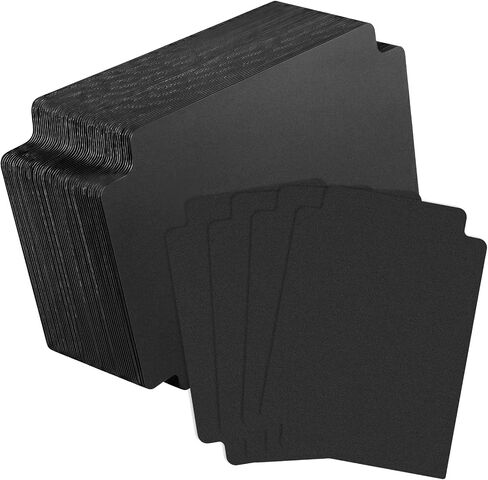 100 Pcs Card Dividers Plastic Tabs Compatible with TCG,Black in Kuwait
