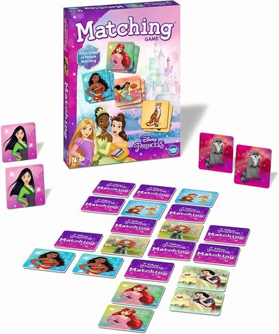 Wonder Forge Disney Princess Matching Game - Fun Memory Game for Kids Ages 3 and Up - Toddler Learning Toy Featuring Belle, Ariel, and Elsa and More Disney Princesses - Packaging May Vary in Saudi Arabia